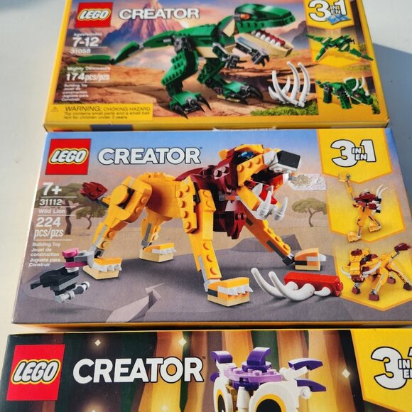 NEW LEGO Creator 3-in-1 BUNDLE Lion Safari Dinosaurs Fantasy Forest Creatures 31 - Picture 14 of 15